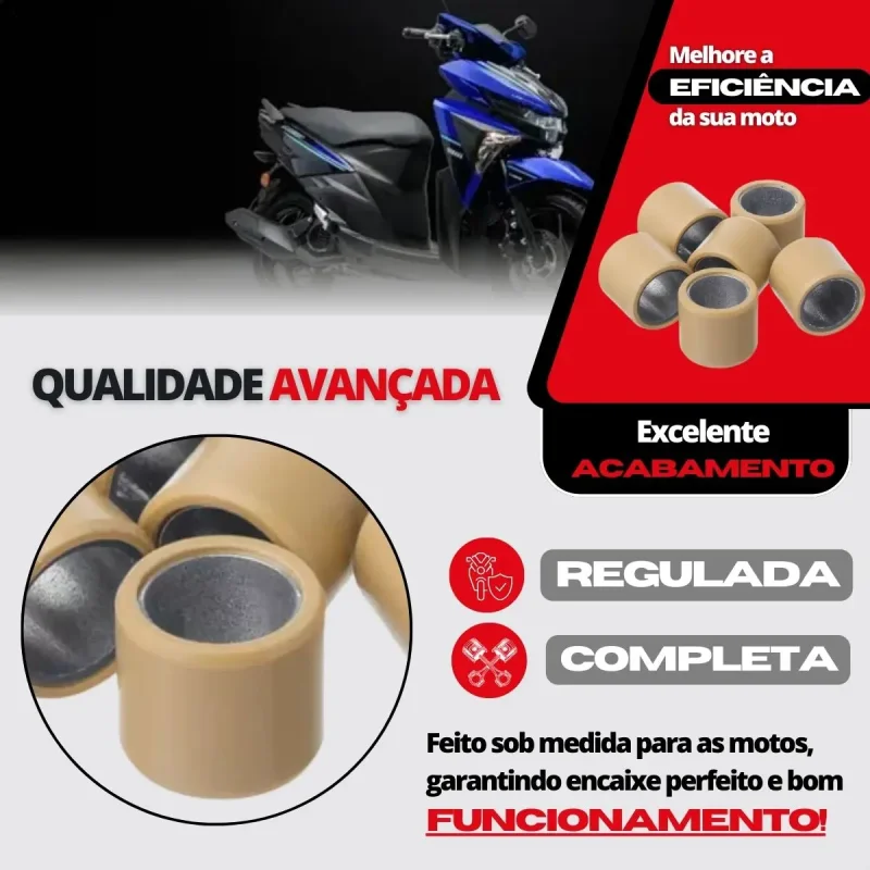 Kit Rolete Contra Peso Yamaha Neo 125 Gp7 6 Und 11g