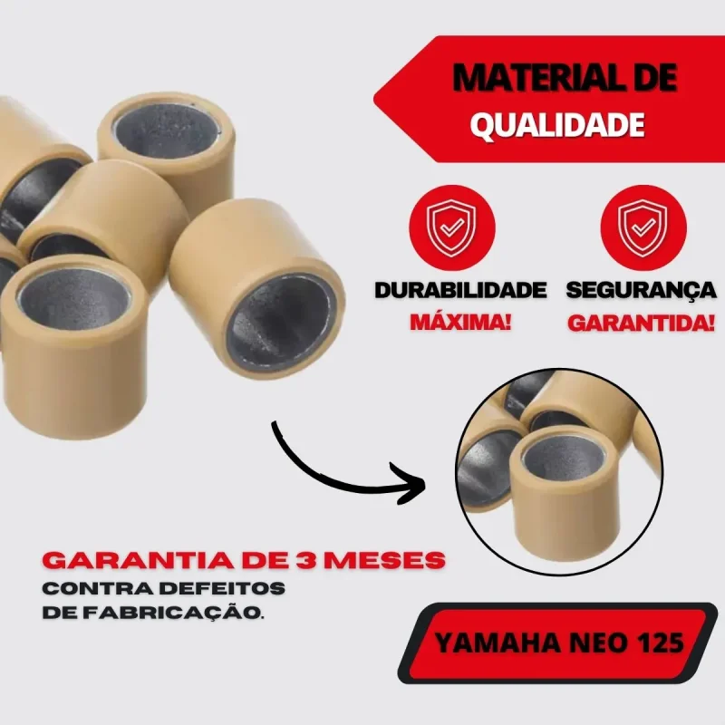 Kit Rolete Contra Peso Yamaha Neo 125 Gp7 6 Und 11g