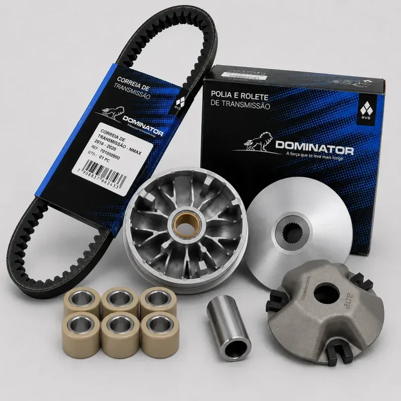 Kit Transmissão Correia Polia e Rolete Yamaha NMax 160 2016 - 2020