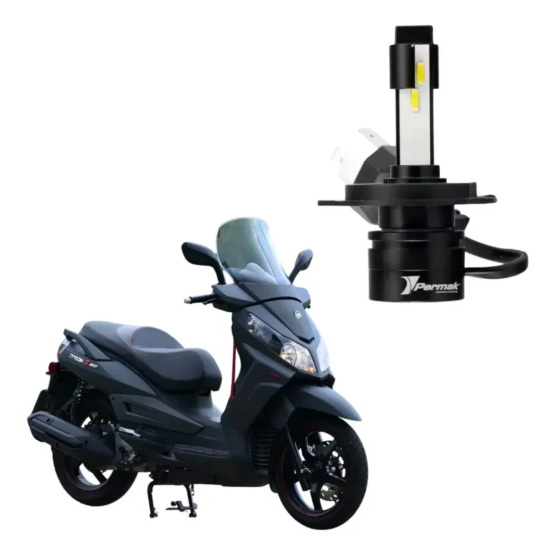 Lampada LED H4 PK10 Permak Moto 18W 4500L 6000K
