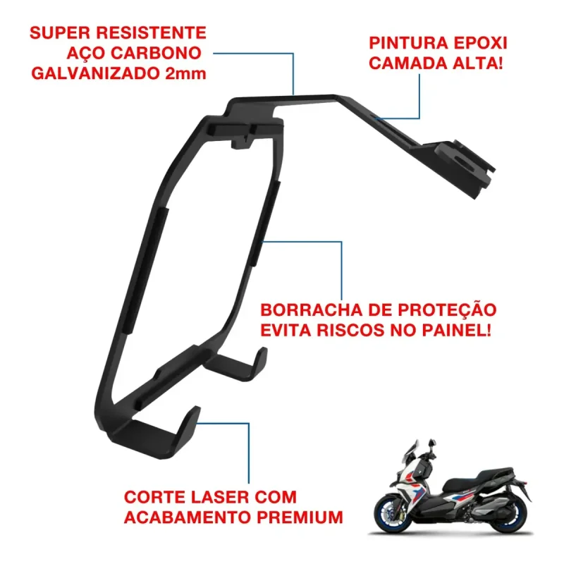 Moldura Protetora Antifurto Para Painel Tft Bmw C400x Prexparts