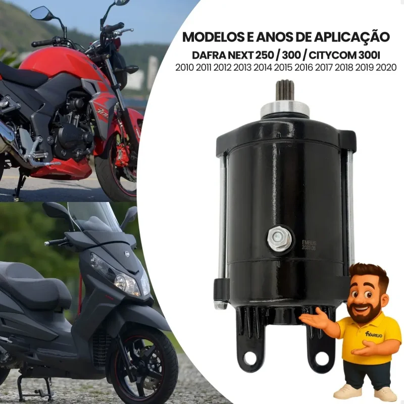 Motor De Partida Dafra Next 250 300 Citycom 300i