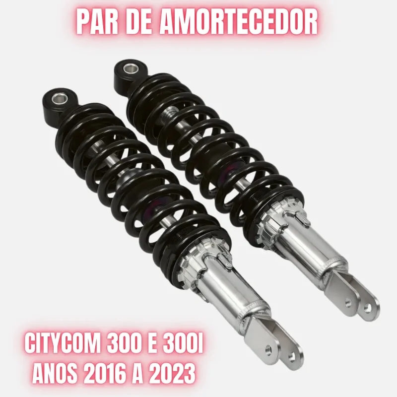 Par De Amortecedores Traseiros Com Regulagem Dafra Citycom 300 300i