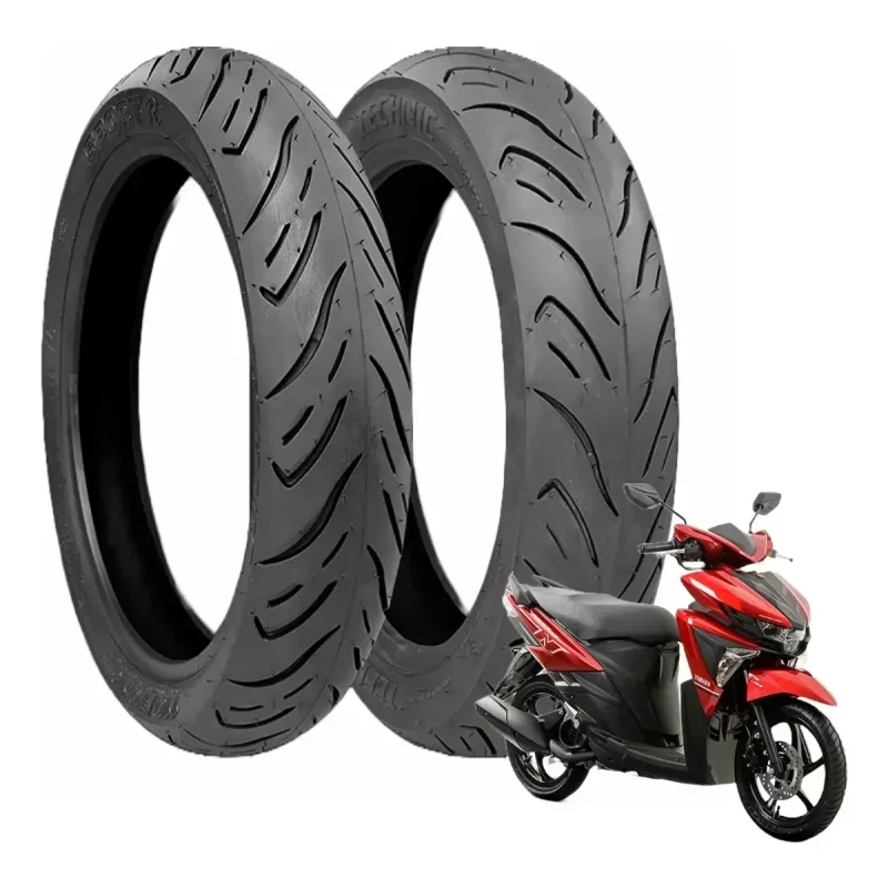 Par Pneu 90/90-14 Sport R Technic Yamaha Neo 125 Dianteiro e Traseiro