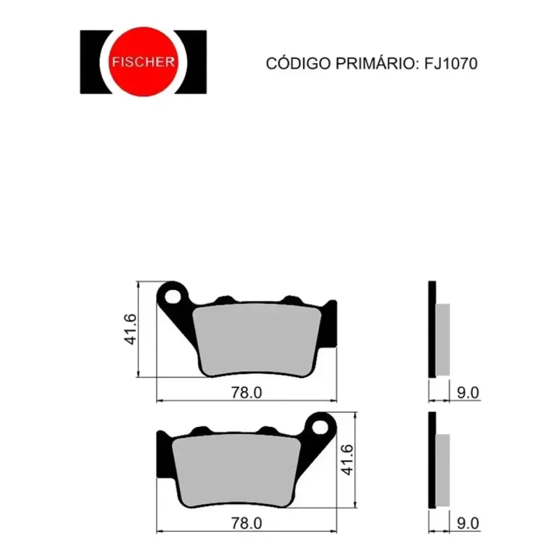 Pastilha De Freio Traseira Fischer Padrao Oem Para Bmw C400