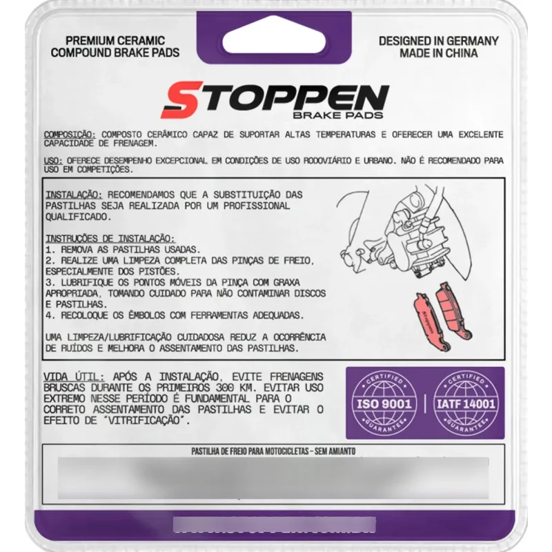Pastilha De Freio Traseiro Ceramica Stoppen Bmw C400x