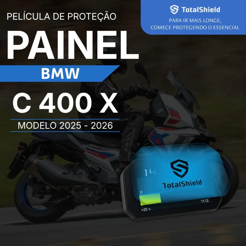 Pelicula Protetora Painel Tft Bmw C 400 X 2025 2026 Totalshield