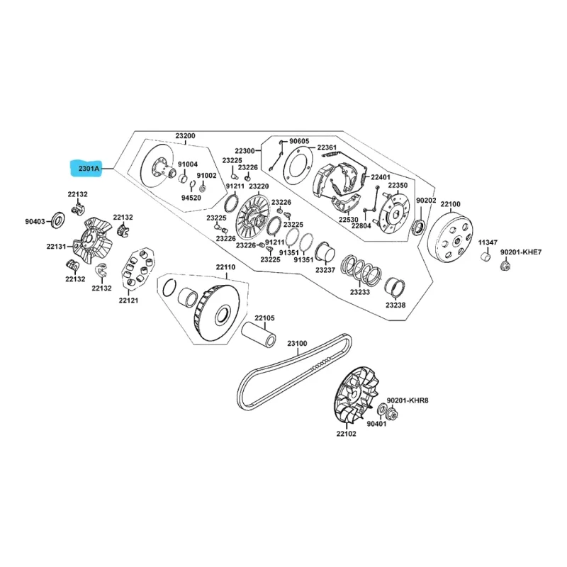 Polia Inferior Kymco Downtown 300i Abs Original