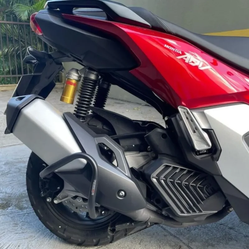 Protetor De Escapamento Honda Adv 160 Coyote Aco Carbono Preto Fosco