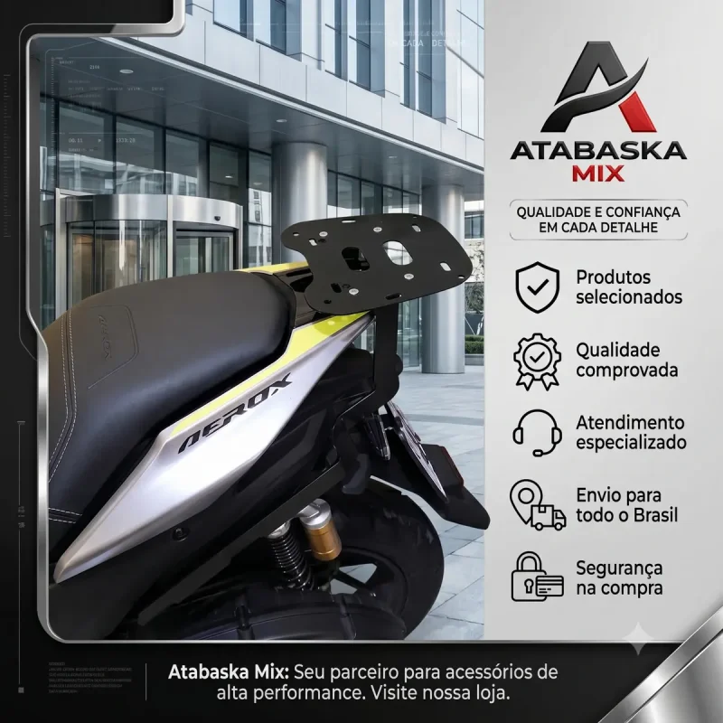 Suporte Bagageiro Yamaha Aerox Para Bau Ate 45l
