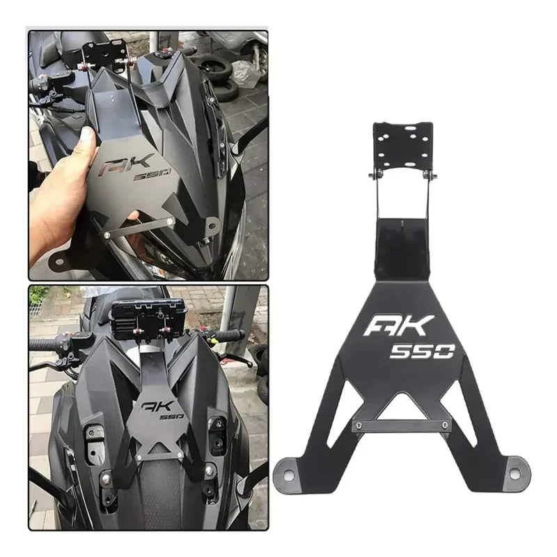Suporte De Navegacao Movel Para Kymco Ak550 Frontal Em Metal