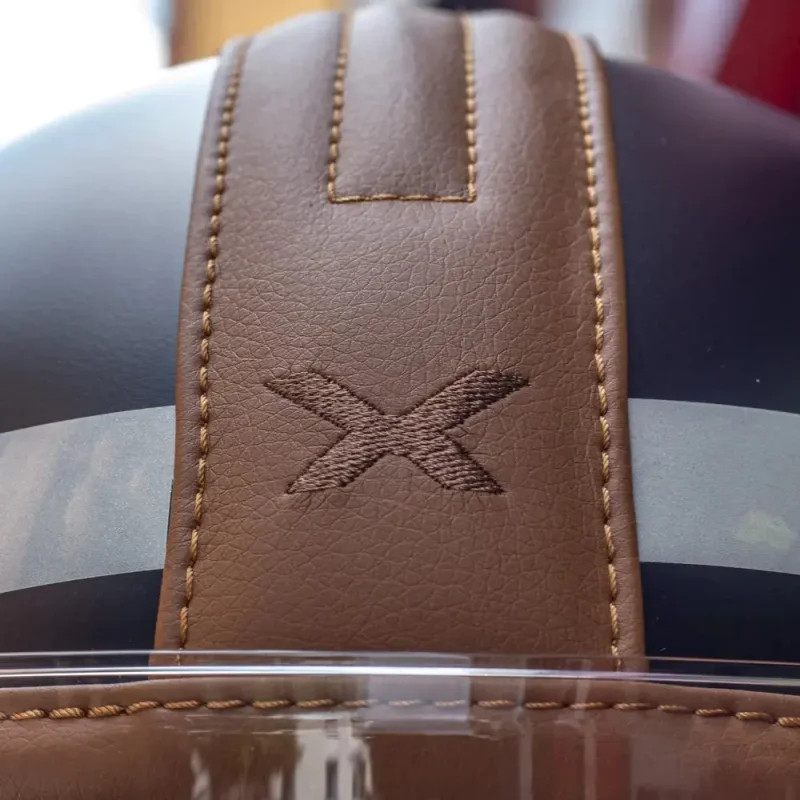 Capacete Aberto Nexx Y10 Midtown Preto E Caramelo Com Viseira Solar