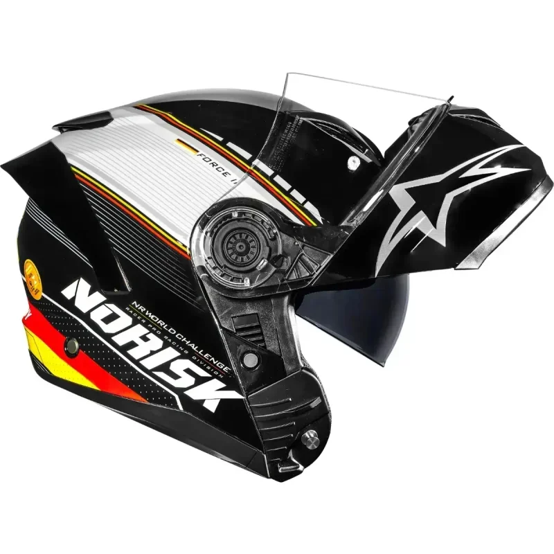 Capacete Articulado Norisk Force 2 Grand Prix Alemanha Preto e Branco