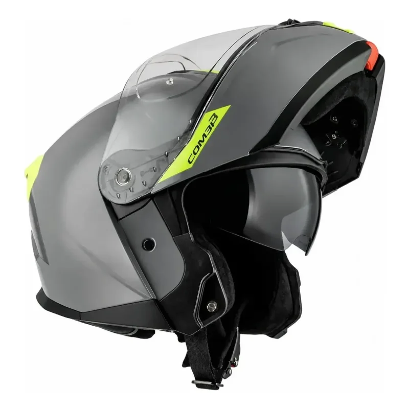 Capacete Articulado Nzi Combi 3 Solid Nardo Cinza