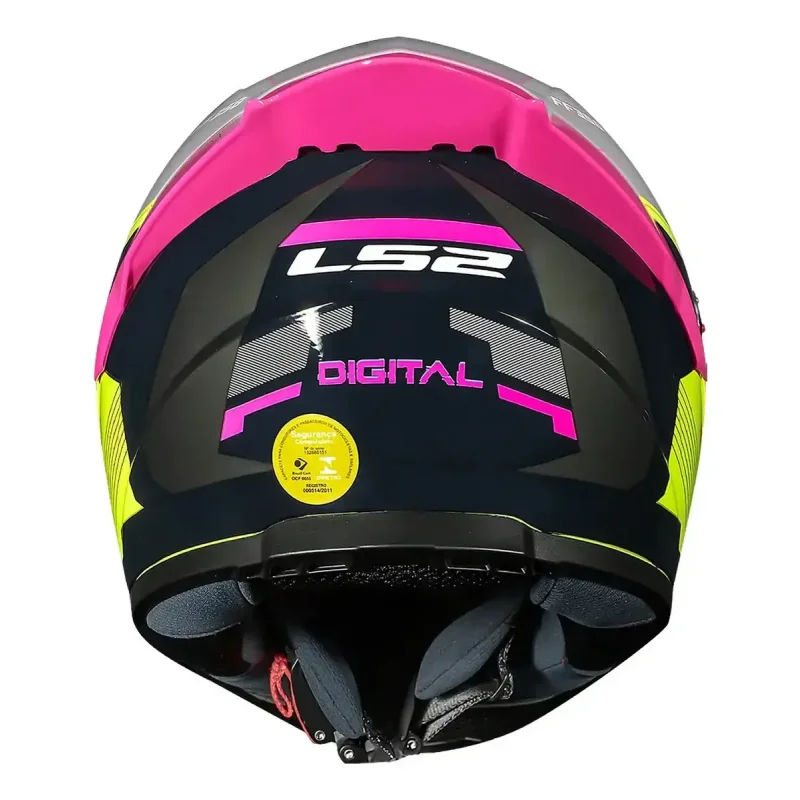 Capacete Ls2 Ff358 Classic S Digital Amarelo Neon