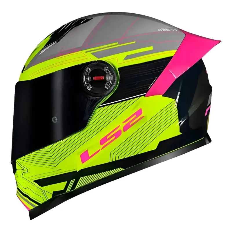 Capacete Ls2 Ff358 Classic S Digital Amarelo Neon