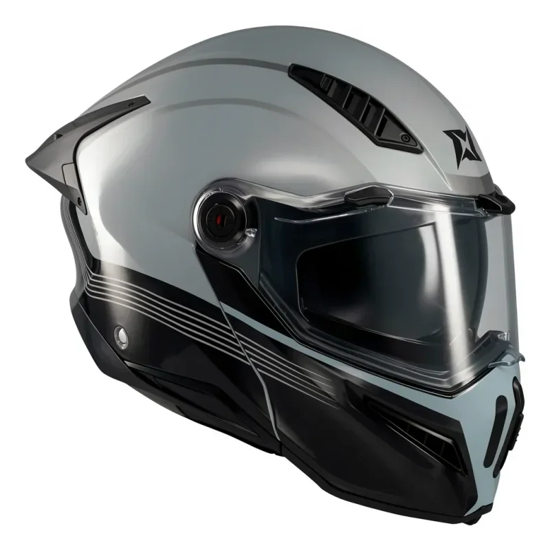 Capacete Modular Axxis Ghostfighter SV Bitone C2 Cinza