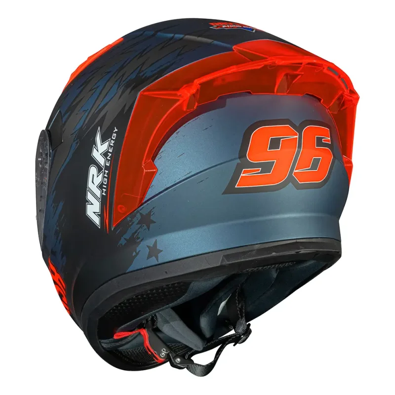 Capacete Norisk Flow Daytona Azul Fosco Com Spoiler Aerodinamico