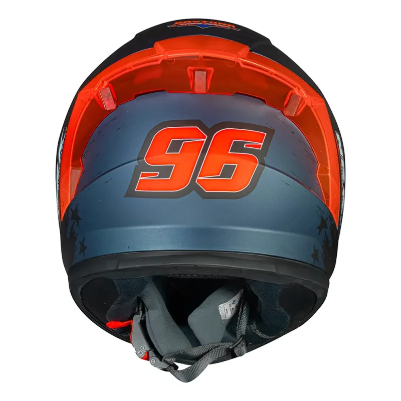 Capacete Norisk Flow Daytona Azul Fosco Com Spoiler Aerodinamico