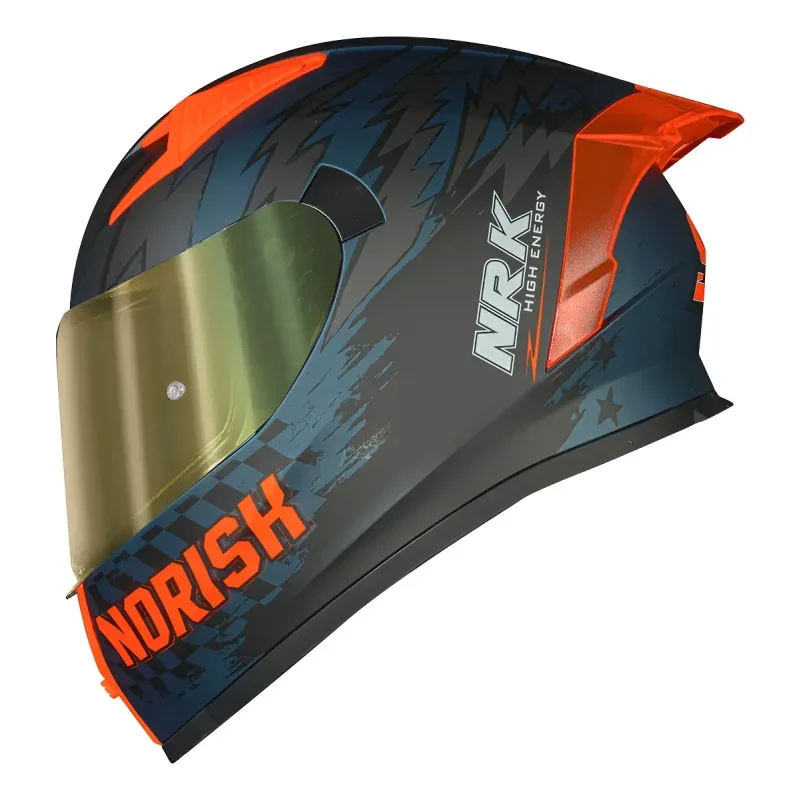 Capacete Norisk Flow Daytona Azul Fosco com Spoiler Aerodinâmico